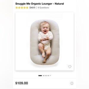 Snuggle Me Organic Baby Lounger